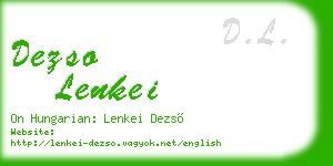 dezso lenkei business card